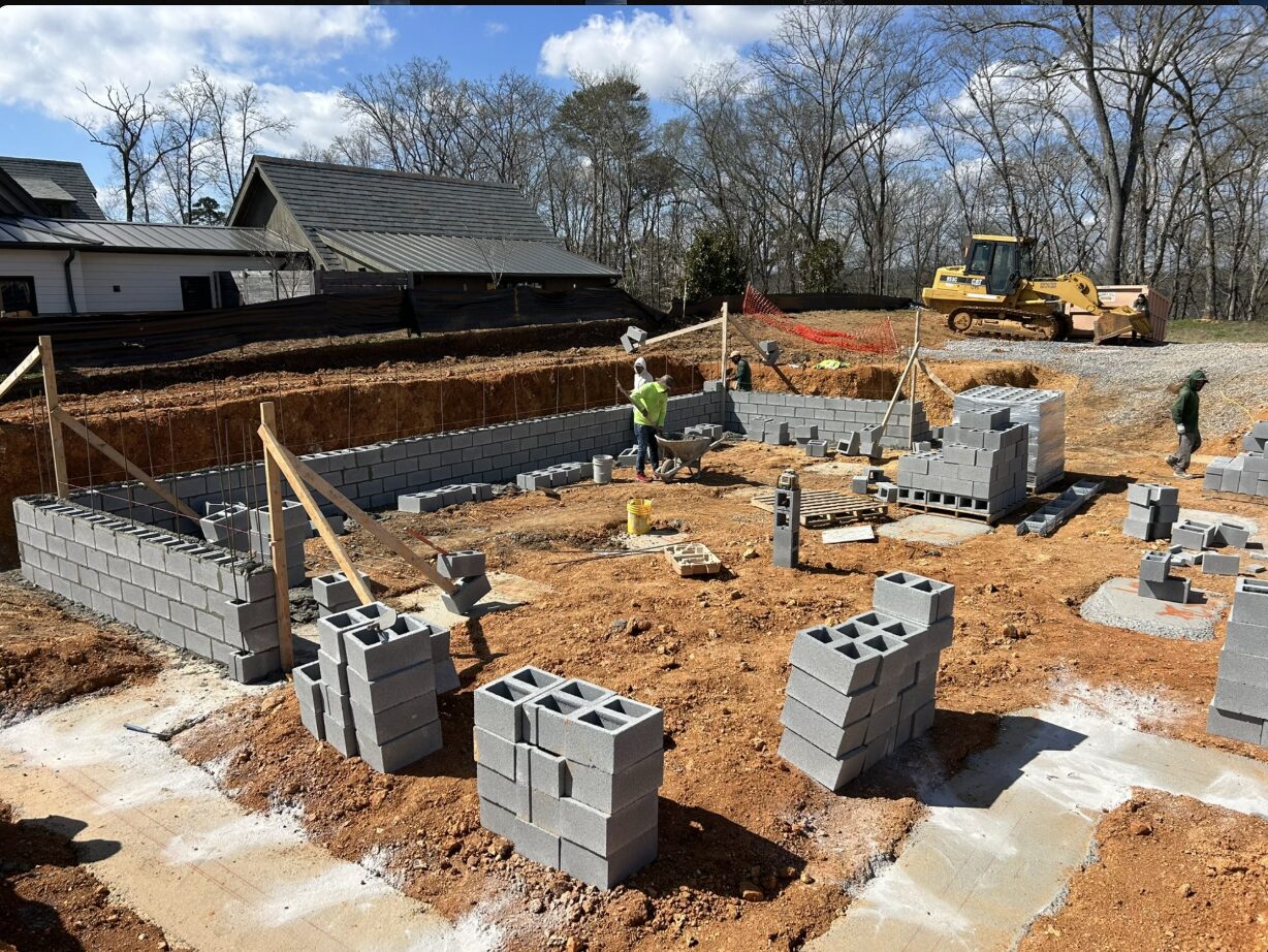 Block foundation — precision CMU crew, Tennessee
