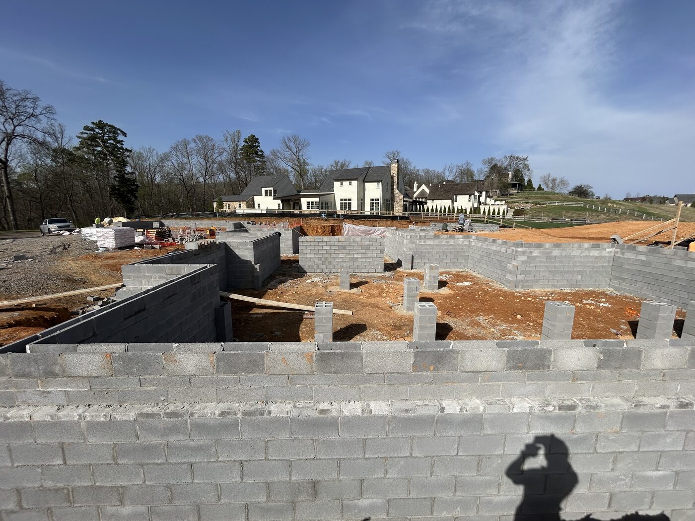 Block foundation interior — luxury subdivision, Tennessee